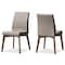 Baxton Studio Kimberly Mid-Century Modern Beige and Brown Dining Chair, PK2 134-7181 - alternate 1